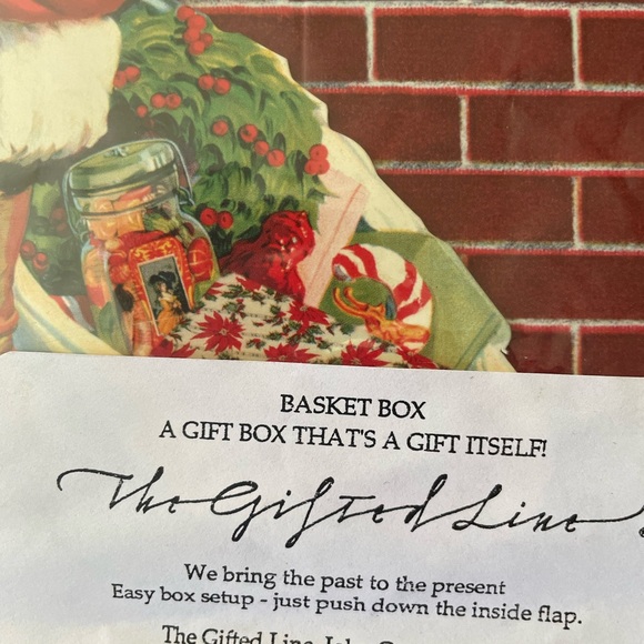 New Lot Of 5 The Gifted Line Basket Card Box John Grossman Christmas Santa Angel - Picture 3 of 14